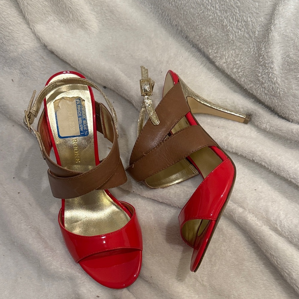 Audrey Brooke Red and Brown Heels